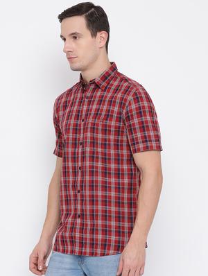 red checkered casual shirt - 16995084 - Standard Image - 2