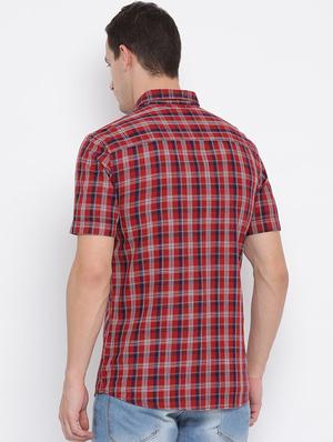 red checkered casual shirt - 16995084 - Standard Image - 3