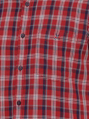 red checkered casual shirt - 16995084 - Standard Image - 5