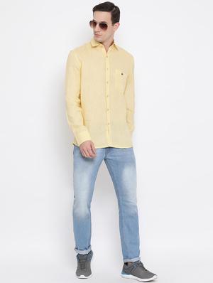 yellow solid casual shirt - 16995088 - Standard Image - 4