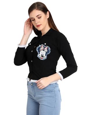 quirky patch lace detail shirt - 16995229 - Standard Image - 2