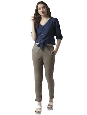mid rise cigarette pants trouser - 16995694 - Standard Image - 4