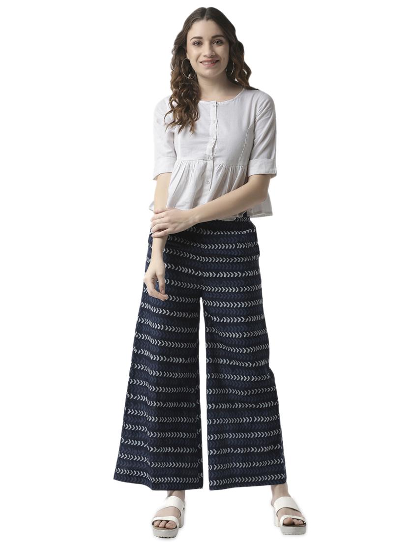 mid rise printed palazzo - 16995765 - Zoom Image - 4