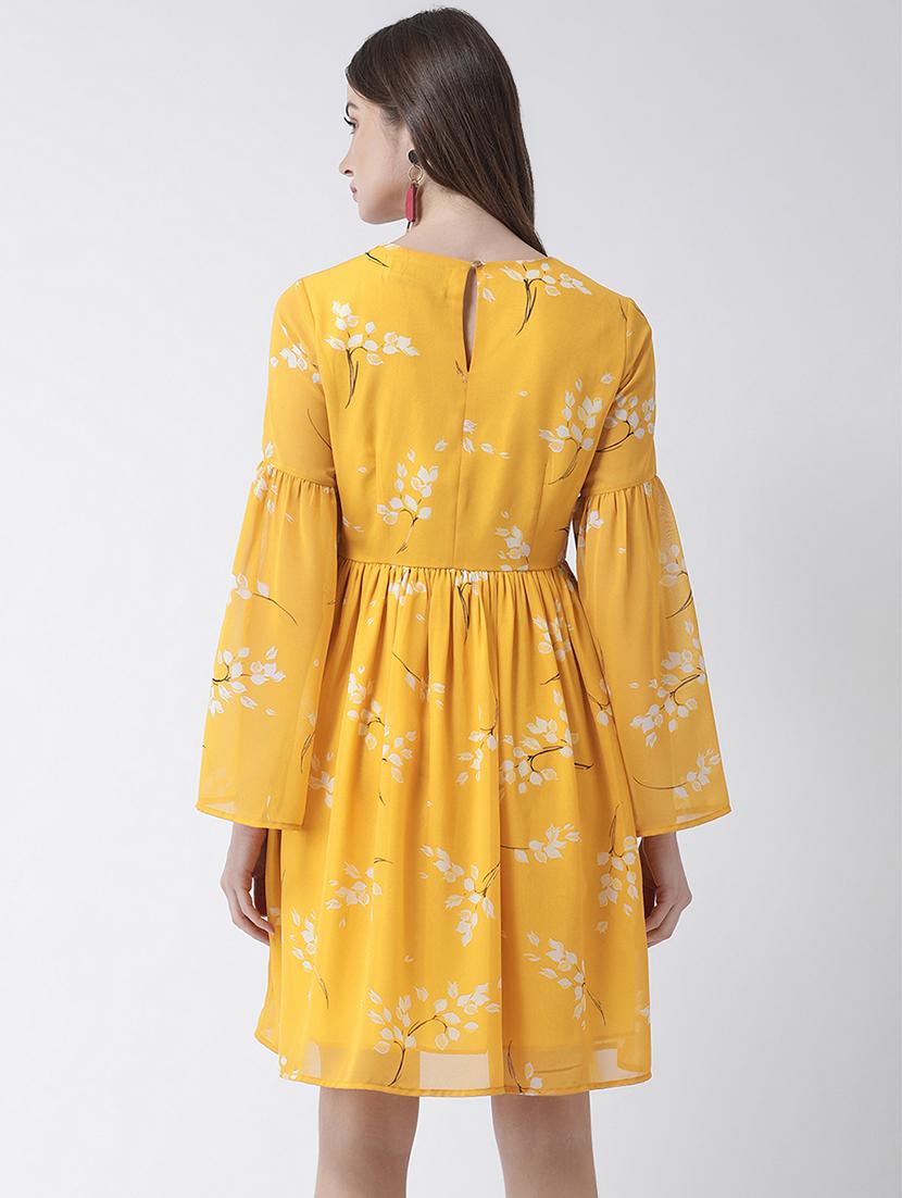 bell sleeves floral a-line dress - 16995777 - Zoom Image - 3