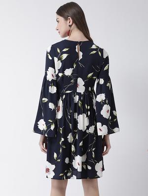 bell sleeves floral a-line dress - 16995778 - Standard Image - 3