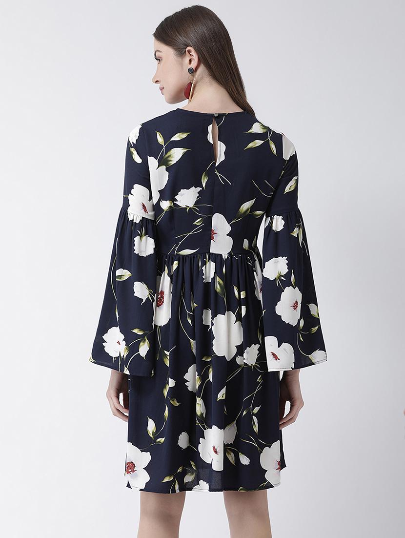 bell sleeves floral a-line dress - 16995778 - Zoom Image - 3