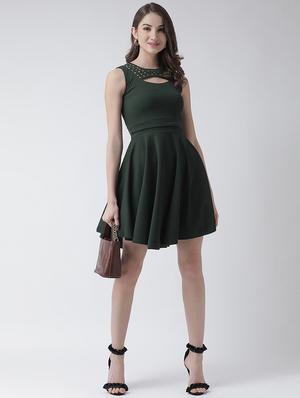 cut out detail flared dress - 16995779 - Standard Image - 4