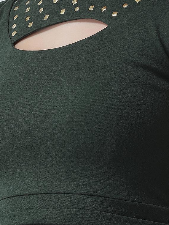 cut out detail flared dress - 16995779 - Zoom Image - 5