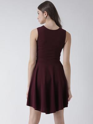 cut out detail flared dress - 16995780 - Standard Image - 3