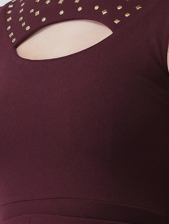 cut out detail flared dress - 16995780 - Zoom Image - 5