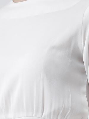 bouffant sleeves tie back top - 16995814 - Standard Image - 5