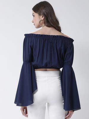 bell sleeves crop top - 16995815 - Standard Image - 3