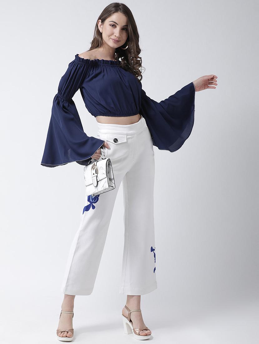 bell sleeves crop top - 16995815 - Zoom Image - 4