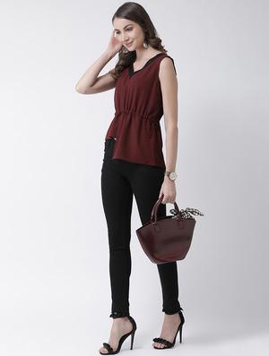 embellished neck asymmetric top - 16995819 - Standard Image - 4
