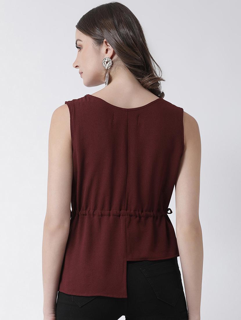embellished neck asymmetric top - 16995819 - Zoom Image - 3