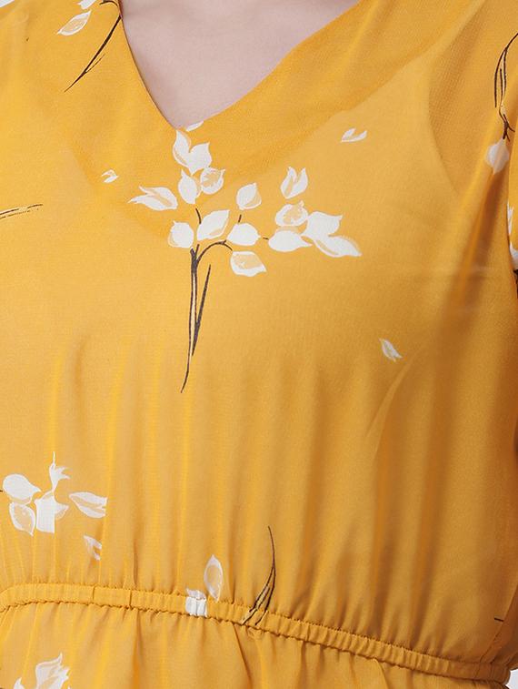 drawstring sleeves floral top - 16995821 - Zoom Image - 5