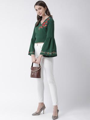 bell sleeves embroidered top - 16995823 - Standard Image - 4