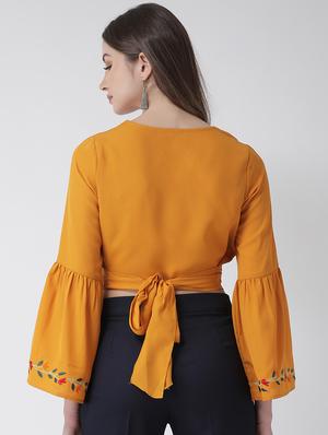 bell sleeves embroidered top - 16995824 - Standard Image - 3