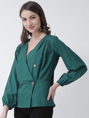 double breasted solid top - 16995826 - Standard Image - 2