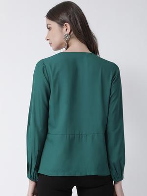 double breasted solid top - 16995826 - Standard Image - 3