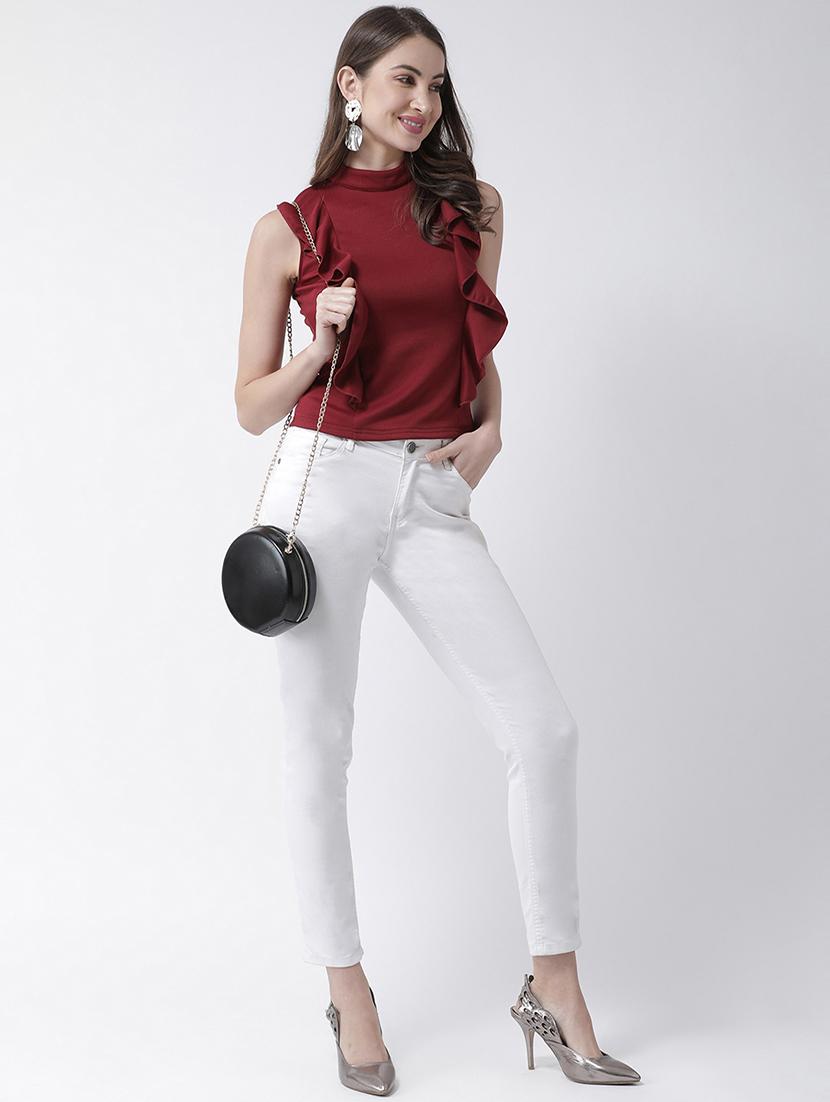 ruffle detail solid top - 16995834 - Zoom Image - 4