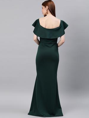 high slit ruffle detail maxi dress - 16995908 - Standard Image - 3