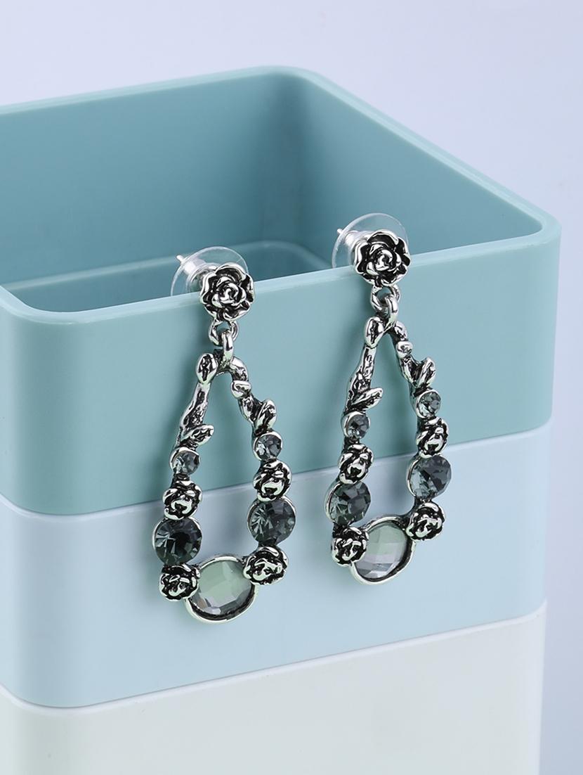 grey metal drop earring - 16996158 - Zoom Image - 2