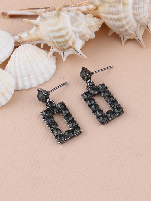 black metal drop earring - 16996169 - Standard Image - 1