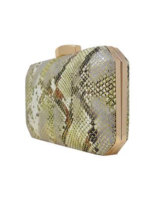 multi colored leatherette (pu) box clutch - 16996439 - Standard Image - 4