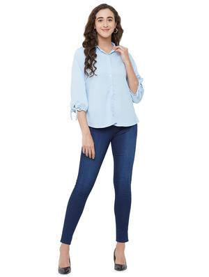 tie knot sleeved purist blue shirt - 16996446 - Standard Image - 4