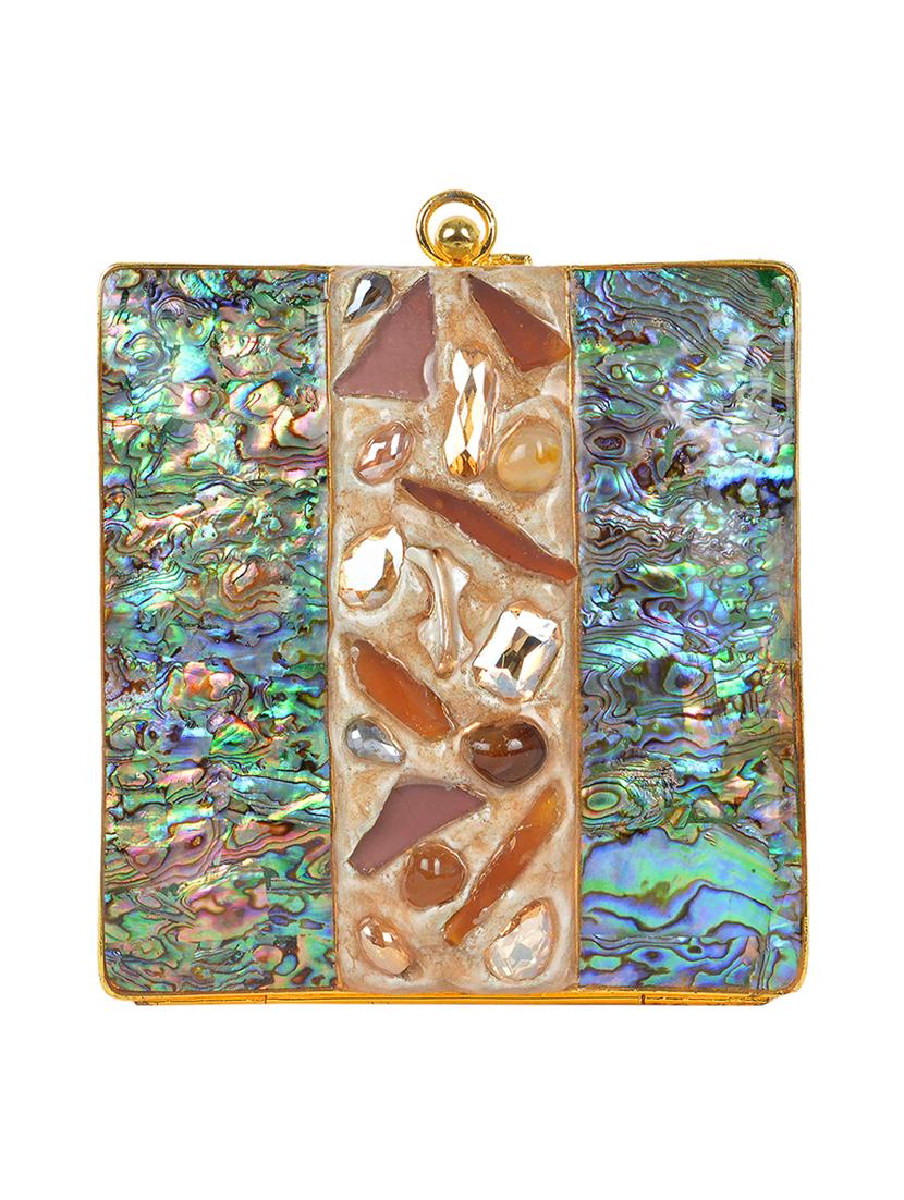 multi colored metal box clutch - 16996467 - Zoom Image - 5