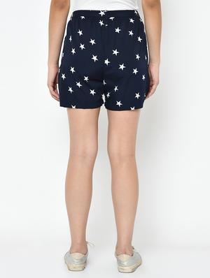 tie front star print short - 16996739 - Standard Image - 3