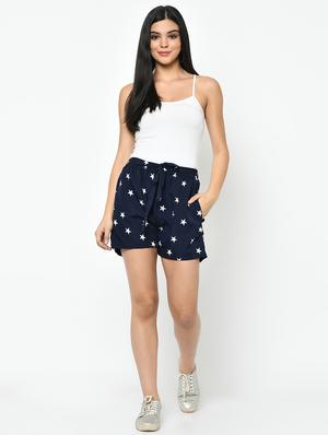 tie front star print short - 16996739 - Standard Image - 4