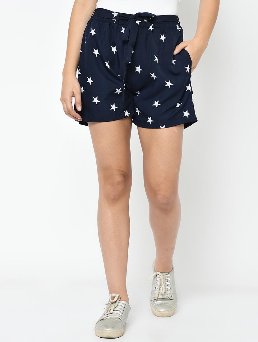 tie front star print short - 16996739 - Zoom Image - 1