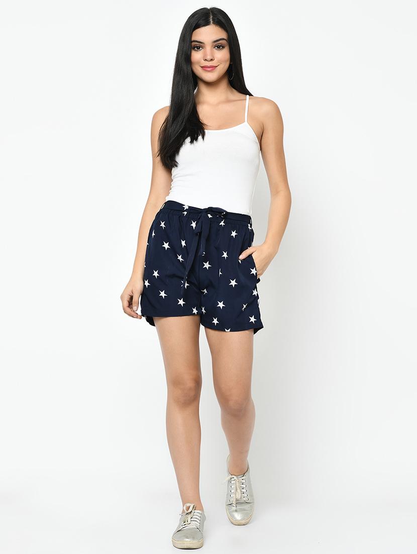 tie front star print short - 16996739 - Zoom Image - 4