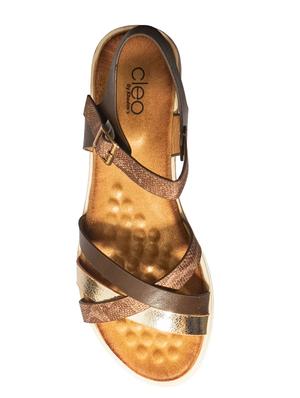 brown ankle strap sandal - 16997355 - Standard Image - 4