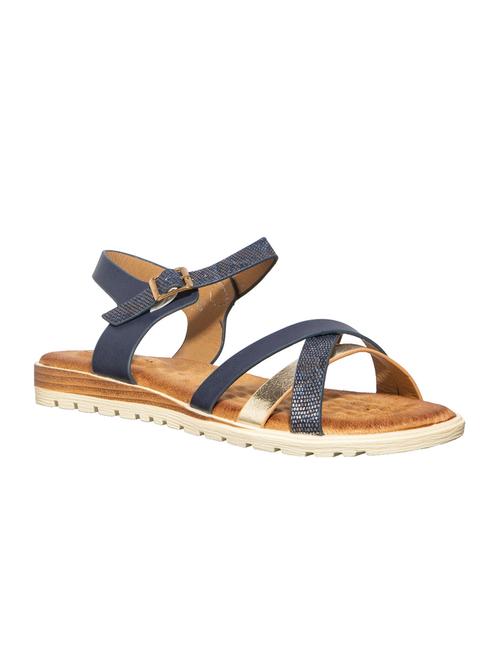 navy ankle strap sandal - 16997356 - Standard Image - 1