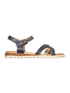 navy ankle strap sandal - 16997356 - Standard Image - 2