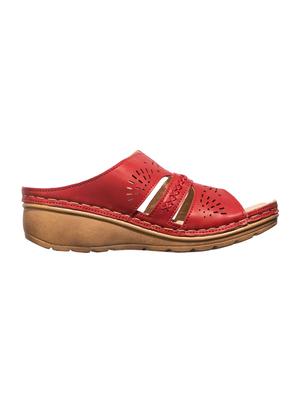 red synthetic mules sandals - 16997536 - Standard Image - 2