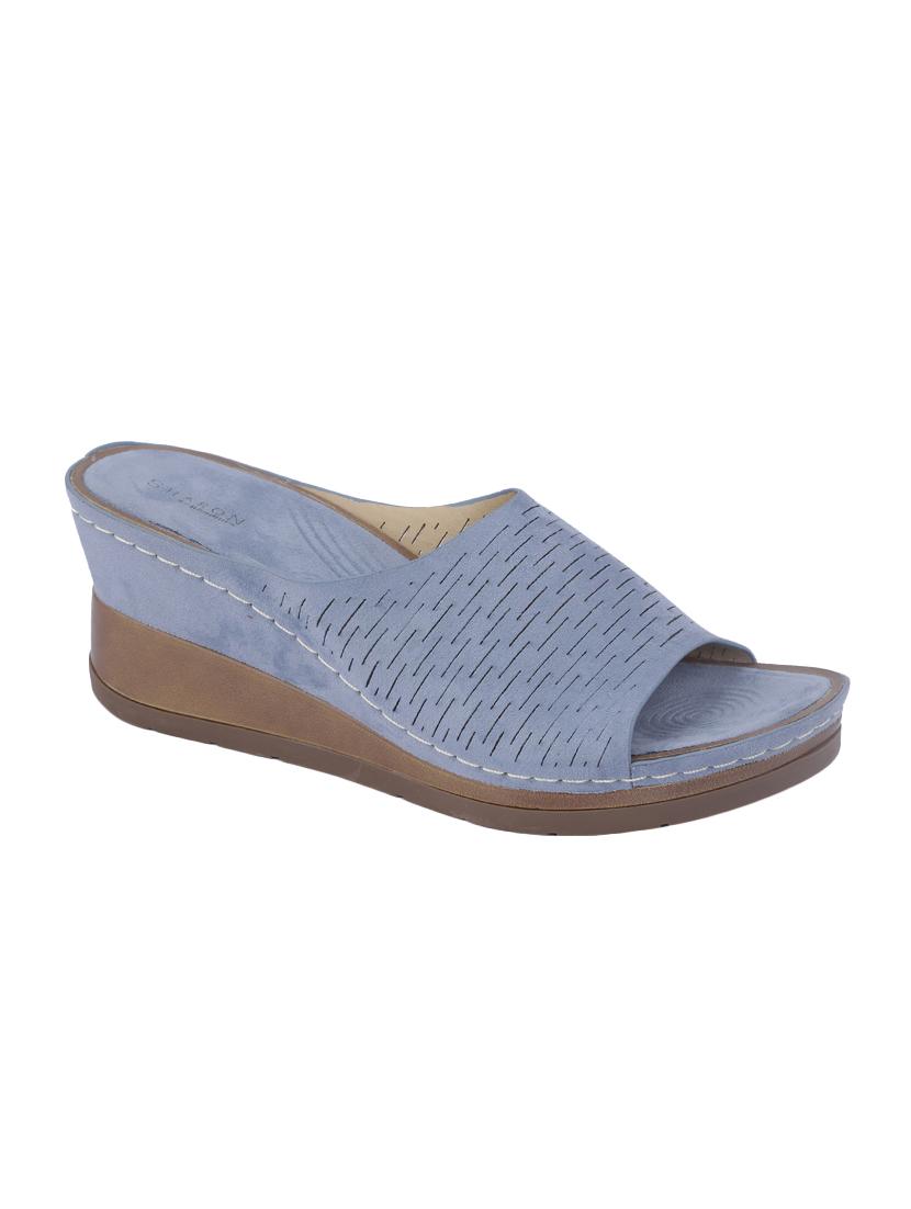 khadim's sharon women blue casual slip-on sandal - 16997609 - Zoom Image - 1