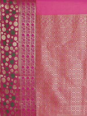 solid banarasi saree with blouse - 16998078 - Standard Image - 4