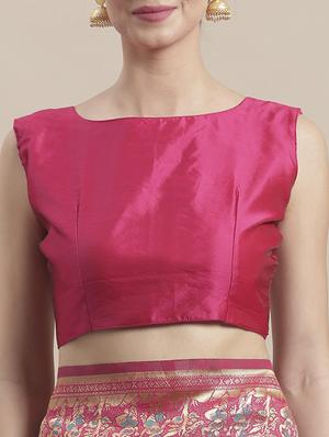 self design banarasi saree with blouse - 16998093 - Standard Image - 3