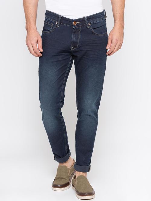 navy blue light washed denim jeans - 16998186 - Standard Image - 1