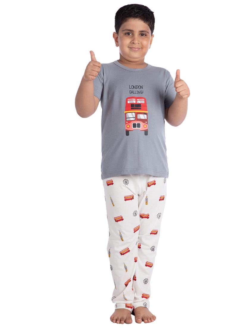 multi colored cotton pyjama set nightwear - 16998362 - Zoom Image - 1