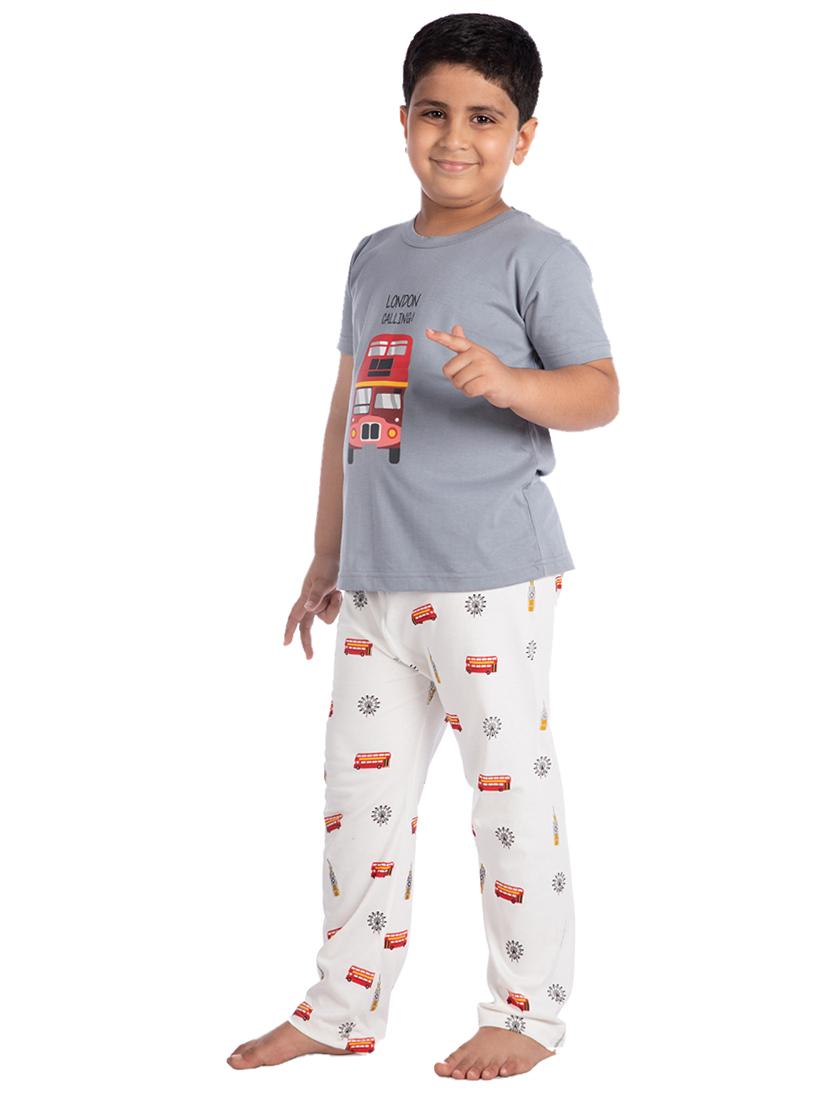 multi colored cotton pyjama set nightwear - 16998362 - Zoom Image - 2