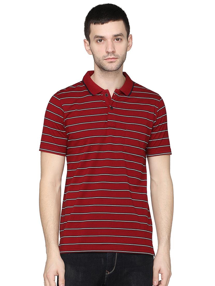 maroon striped t-shirt - 16998464 - Zoom Image - 1