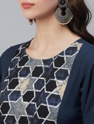 geometrical kurta palazzo set - 16998596 - Standard Image - 4