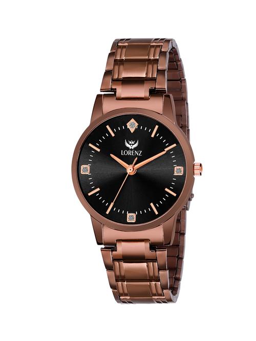 black dial bronze analog watch - 16999001 - Standard Image - 1