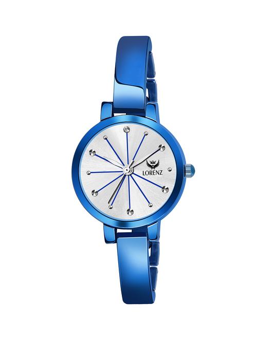 white dial blue strap analog watch - 16999005 - Standard Image - 1