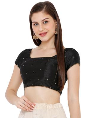 back dori solid blouse - 16999028 - Standard Image - 2